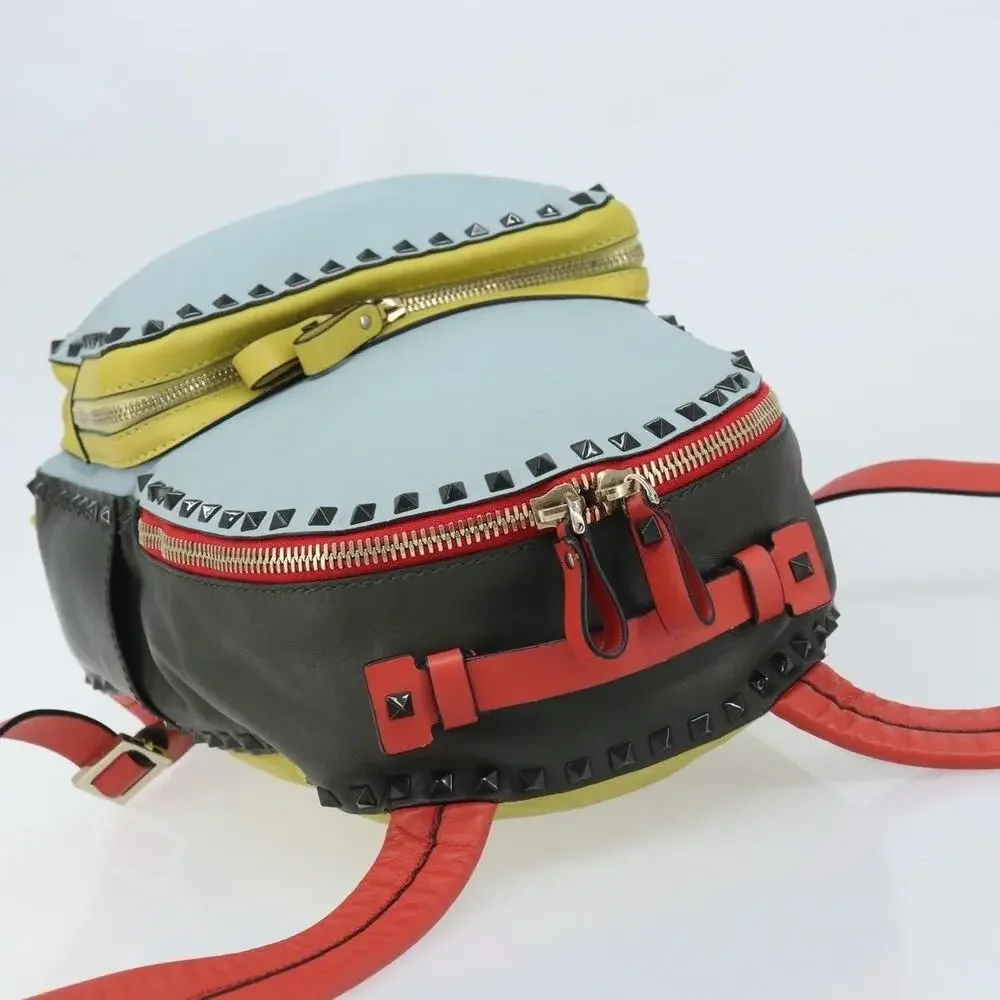 Valentino Leather Backpack Light Blue